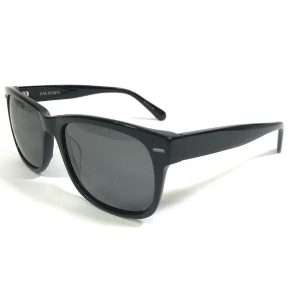 Zac Posen Sunglasses Hayworth BK Polished Black Square Frames with Gray Lenses - Picture 4 of 11